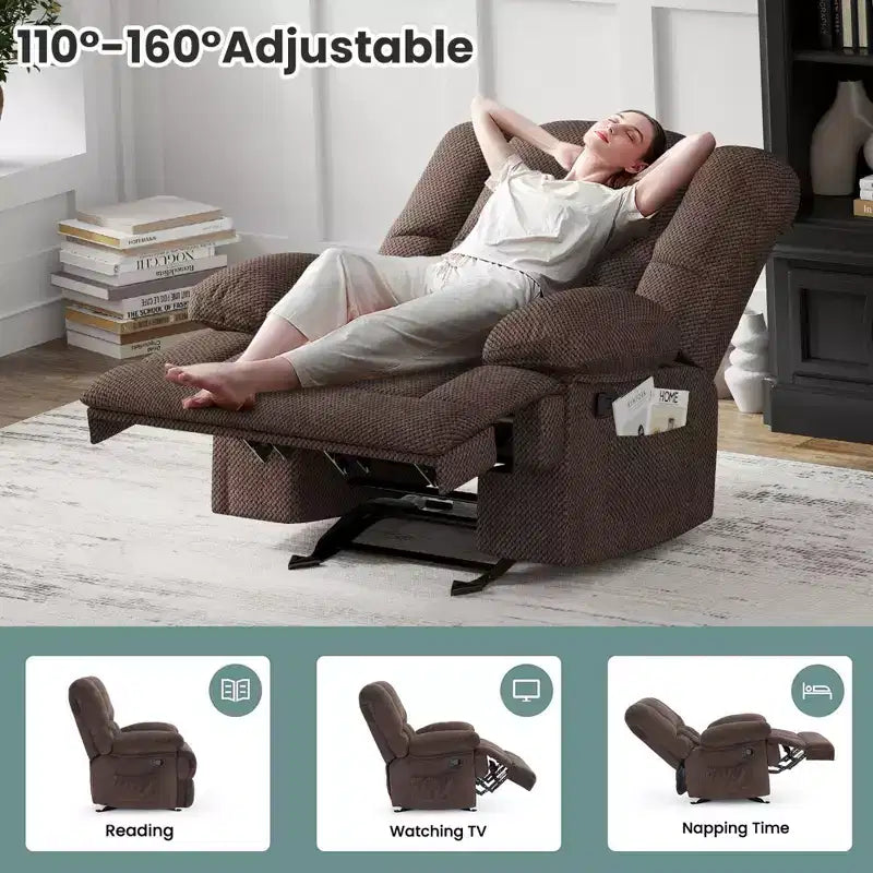 Poltrona reclinabile Chocolate Velvet, monoposto