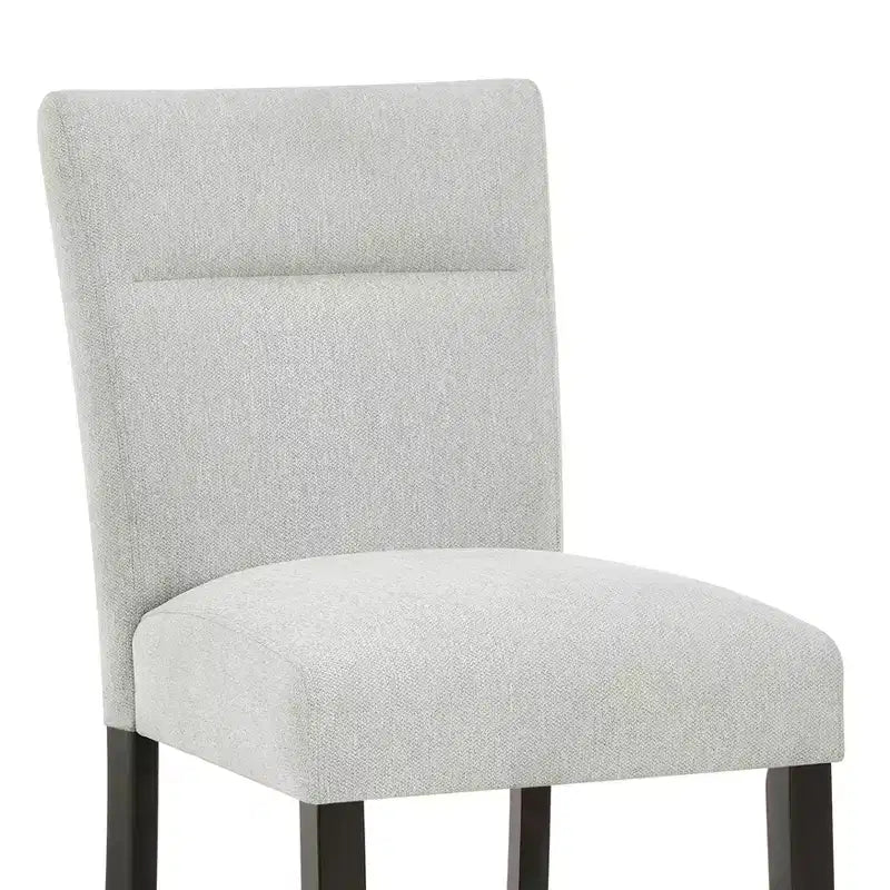 Sgabello da Bar Imbottito in Bouclé Naturale Altezza Bancone, Set da 2