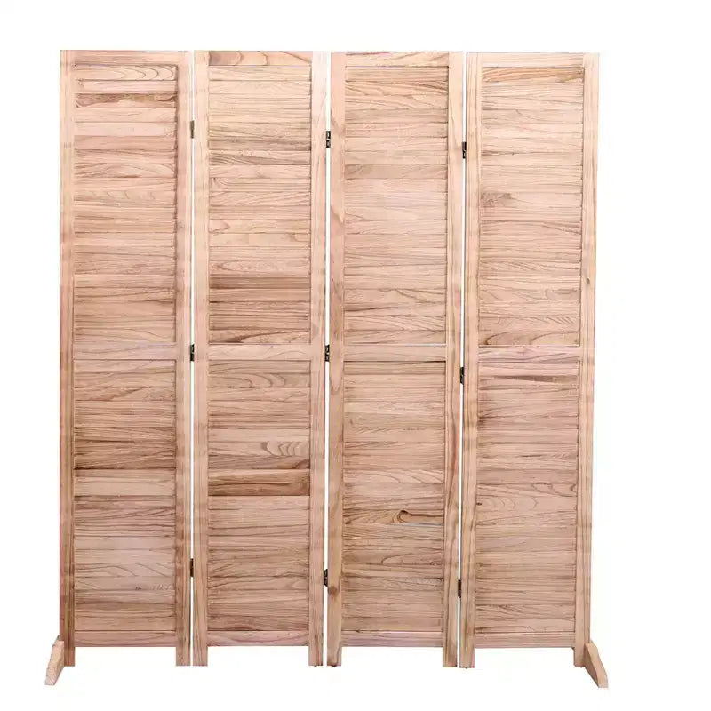 Divisorio autoportante a 1 anta in legno naturale, alto 180 cm