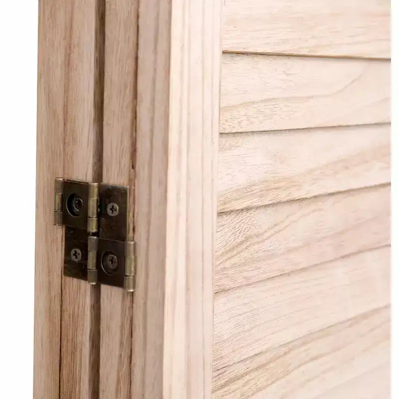 Divisorio autoportante a 1 anta in legno naturale, alto 180 cm