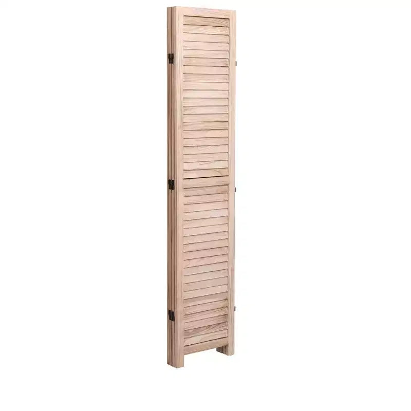 Divisorio autoportante a 1 anta in legno naturale, alto 180 cm