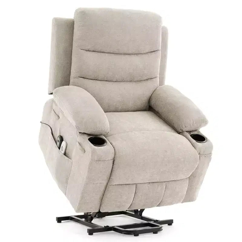 Power Lift Recliner Chair, Electric Recliners for Elderly with Heat and Massage, Stand Assist with Cup Holders, Side Pocket, for Living Room