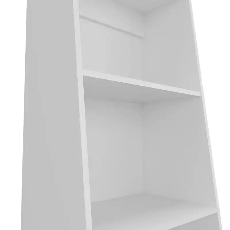 Libreria a tre ripiani in melamina - Nero / Bianco