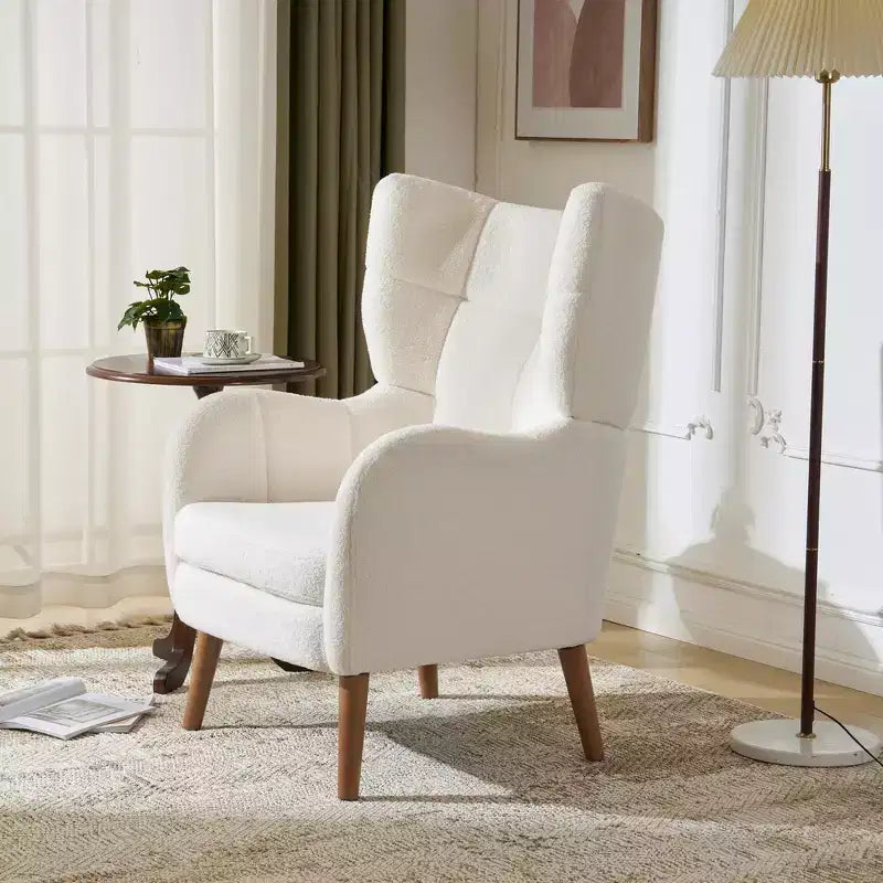 Poltrona singola Ivory Teddy Sherpa