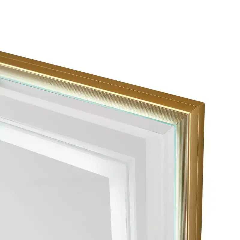 Specchio da parete per bagno a LED, alluminio color argento, 40x30