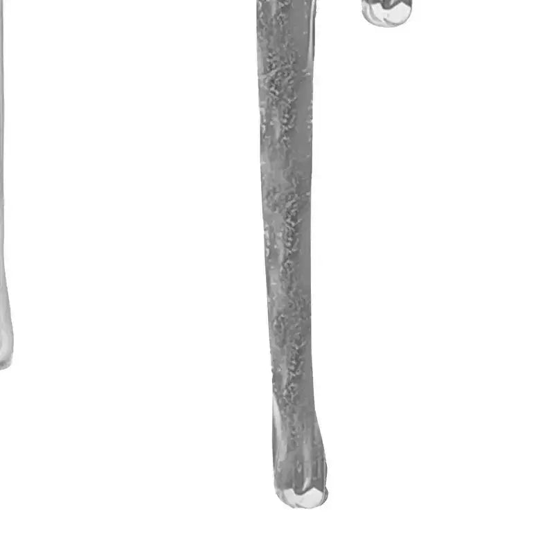 Tavolino scultoreo rotondo argento con piano in vetro nero – 1 Persona