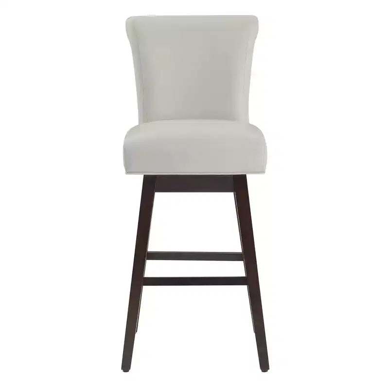 Sgabello da bar girevole ad altezza bancone – Schienale curvo, seduta imbottita, senza braccioli, girevole, seduta singola | Nero / Blu / Cognac / Grigio / Bianco