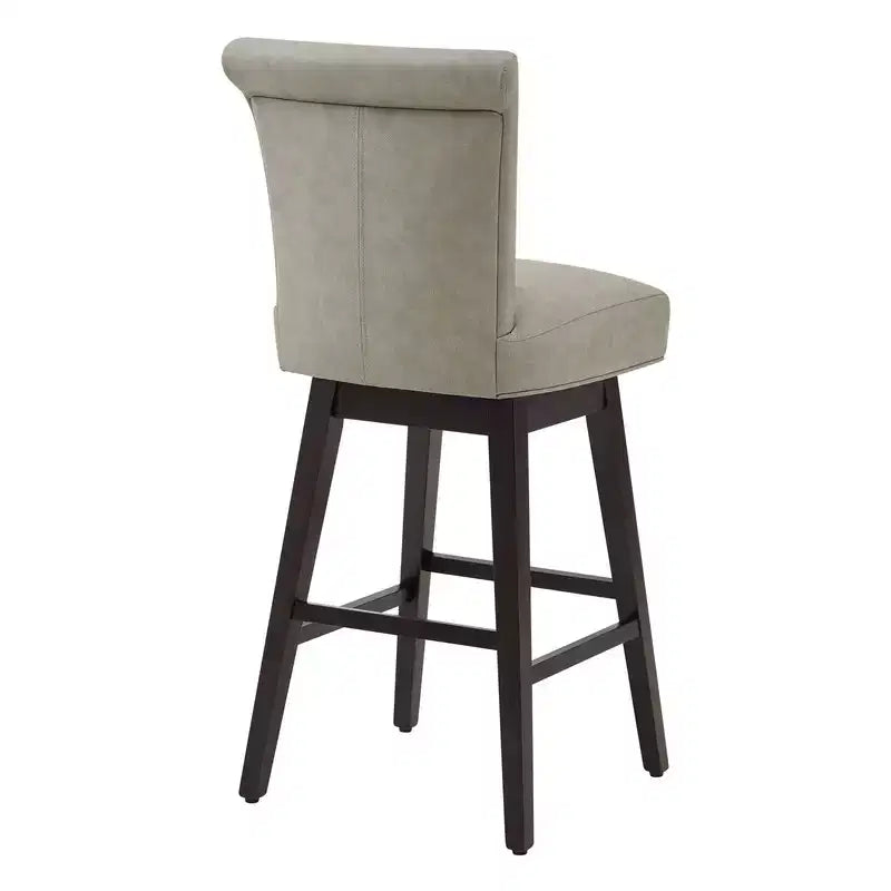 Sgabello da bar girevole ad altezza bancone – Schienale curvo, seduta imbottita, senza braccioli, girevole, seduta singola | Nero / Blu / Cognac / Grigio / Bianco