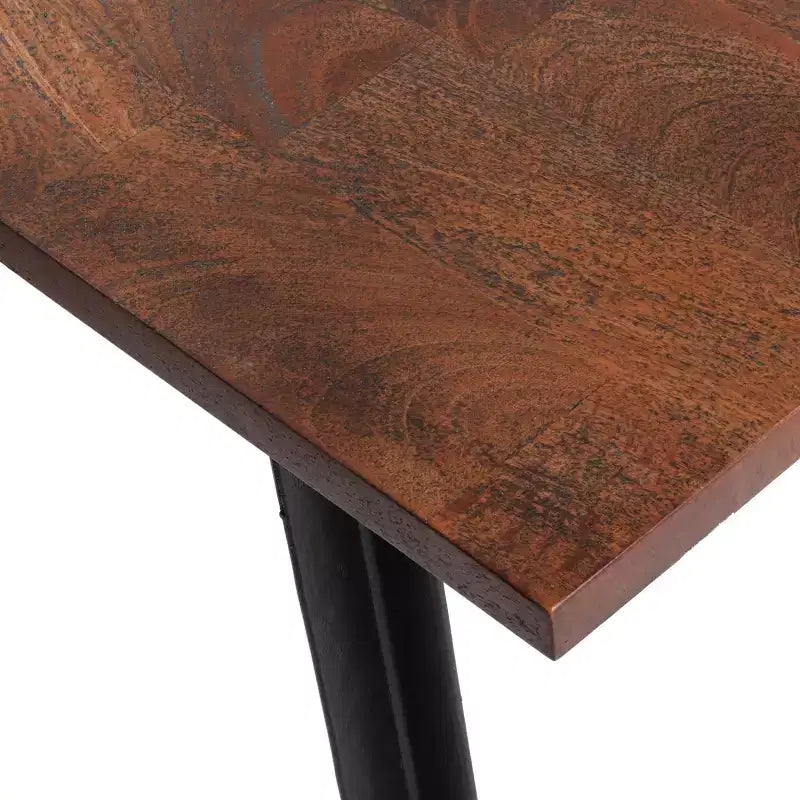 Panca in legno di mango e ferro Country Brown & Black – 2 posti