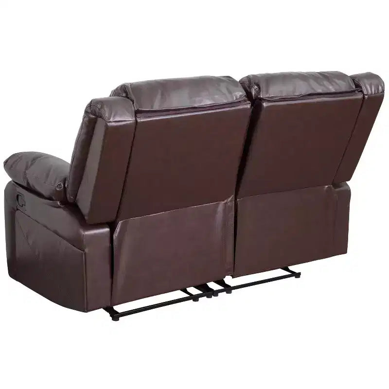 Divanetto Reclinabile – Nero/Marrone/Cioccolato, Ecopelle & Microfibra, Posti 2