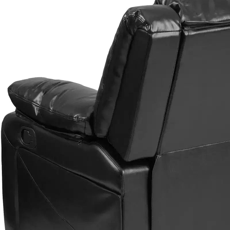 Divanetto Reclinabile – Nero/Marrone/Cioccolato, Ecopelle & Microfibra, Posti 2