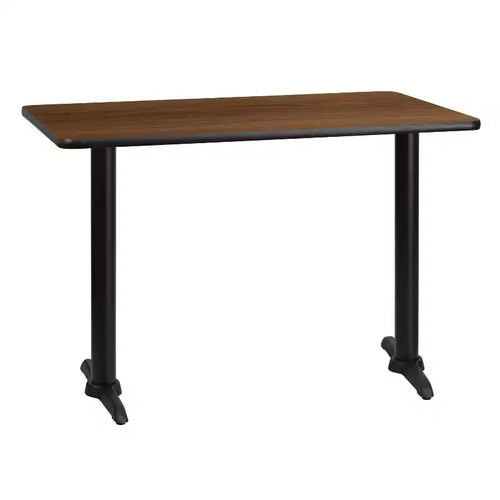 Emma and Oliver 30x42 Rectangular Laminate Table with 5x22 Table Height Bases