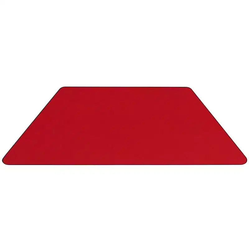 Tavolo trapezoidale per attività, regolabile in altezza – Grigio / Rovere / Rosso / Giallo