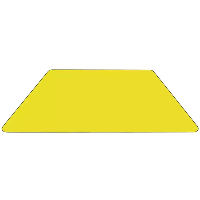 Tavolo trapezoidale per attività, regolabile in altezza – Grigio / Rovere / Rosso / Giallo