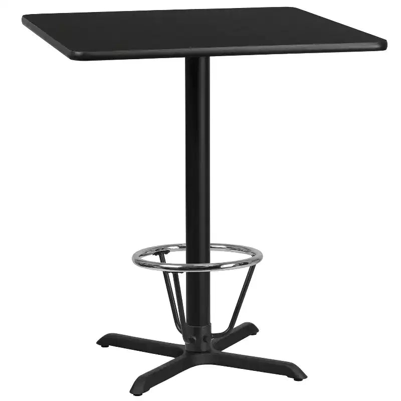 Tavolo bar quadrato in laminato da 91 cm – Nero / Mogano / Naturale / Noce, 4 posti