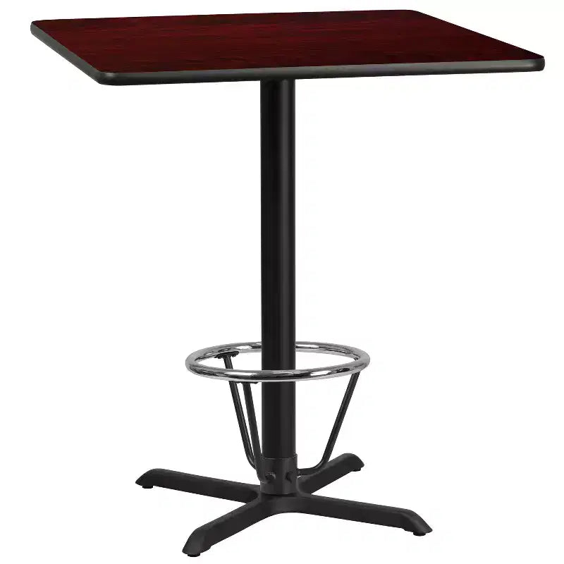 Tavolo bar quadrato in laminato da 91 cm – Nero / Mogano / Naturale / Noce, 4 posti