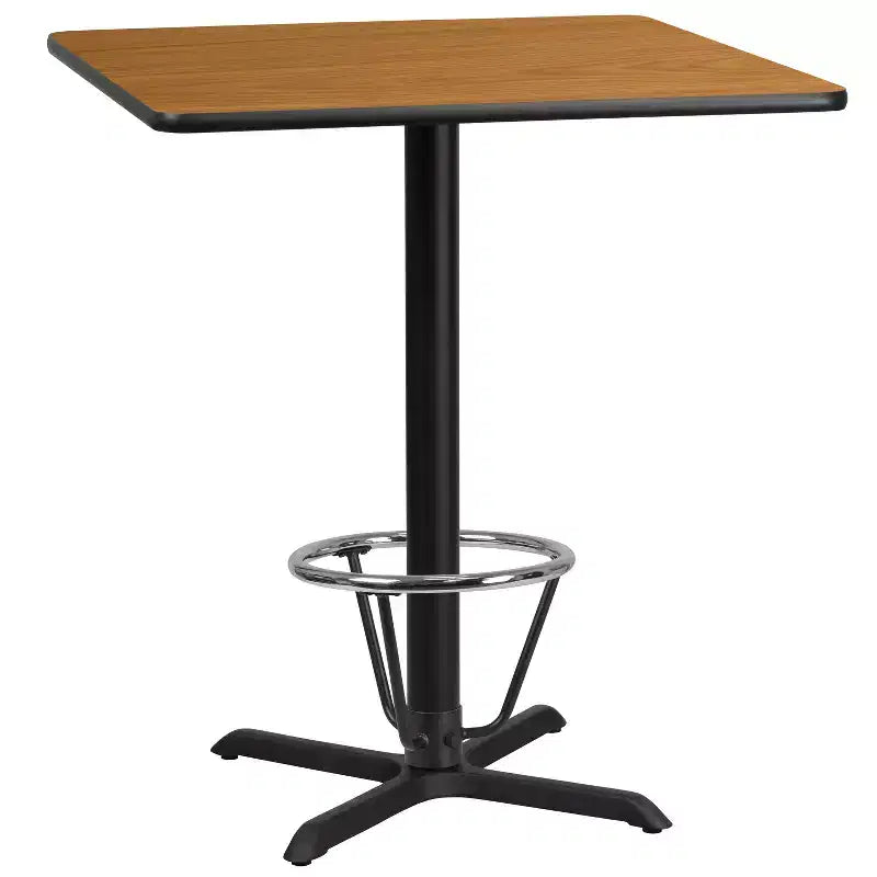 Tavolo bar quadrato in laminato da 91 cm – Nero / Mogano / Naturale / Noce, 4 posti