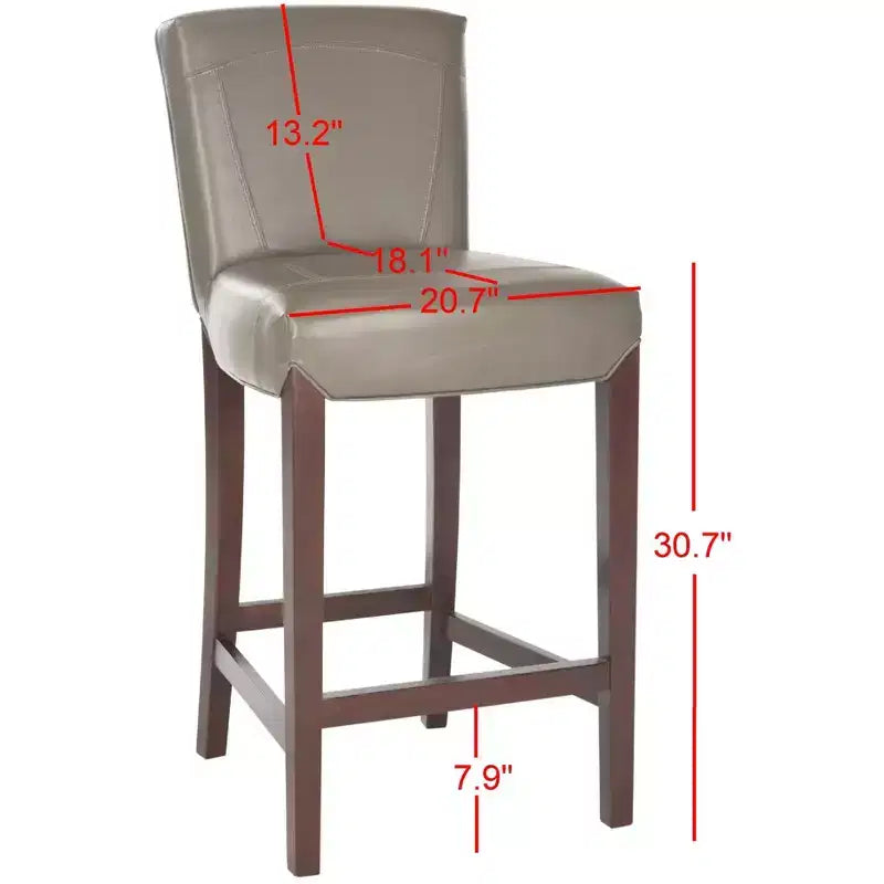 Sgabello da bar senza braccioli in pelle bicast Clay - Posto singolo